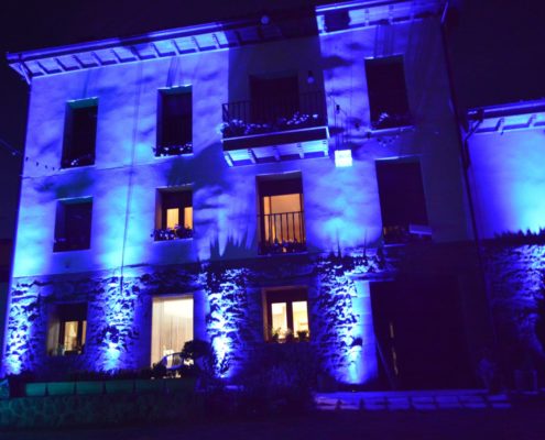 Iluminacion Estructural Fachada - Azul
