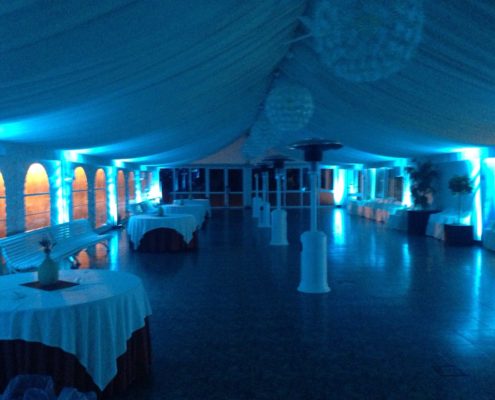 Iluminacion Estructural - Hotel San Camilo efectos de luz azul